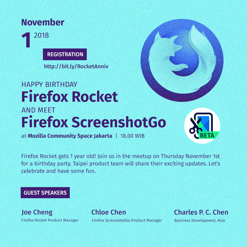Happy Birthday Firefox Rocket & Meet Firefox ScreenshotGo!